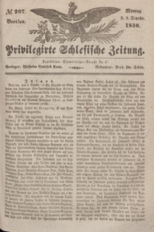 Privilegirte Schlesische Zeitung. 1836, № 207 (5 September) + dod.
