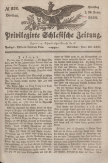 Privilegirte Schlesische Zeitung. 1836, № 220 (20 September) + dod.