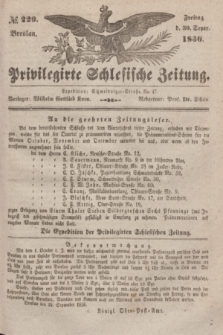 Privilegirte Schlesische Zeitung. 1836, № 229 (30 September) + dod.