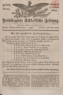 Privilegirte Schlesische Zeitung. 1836, № 230 (1 Oktober) + dod.