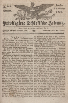 Privilegirte Schlesische Zeitung. 1836, № 232 (4 October) + dod.