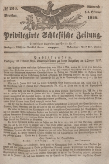 Privilegirte Schlesische Zeitung. 1836, № 233 (5 Oktober) + dod.