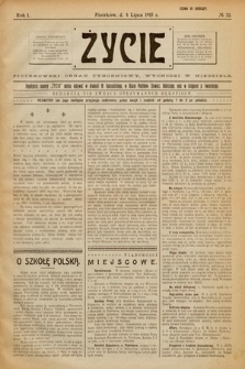 Życie : piotrkowski organ tygodniowy. 1915, nr 22