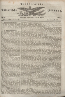 Privilegirte Schlesische Zeitung. 1844, № 91 (18 April) + dod.