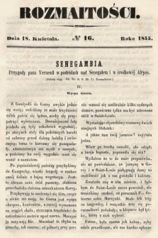 Rozmaitości : pismo dodatkowe do Gazety Lwowskiej. 1855, nr 16