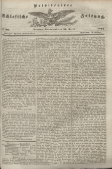 Privilegirte Schlesische Zeitung. 1844, № 99 (27 April) + dod.