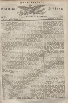 Privilegirte Schlesische Zeitung. 1844, № 214 (12 September) + dod.