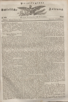 Privilegirte Schlesische Zeitung. 1844, № 215 (13 September) + dod.