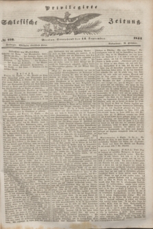 Privilegirte Schlesische Zeitung. 1844, № 216 (14 September) + dod.