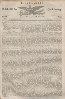 Privilegirte Schlesische Zeitung. 1844, № 218 (17 September) + dod.