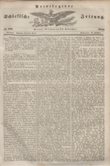 Privilegirte Schlesische Zeitung. 1844, № 219 (18 September) + dod.