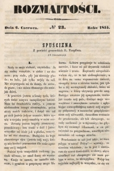 Rozmaitości : pismo dodatkowe do Gazety Lwowskiej. 1855, nr 23