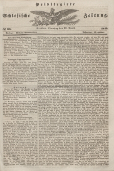 Privilegirte Schlesische Zeitung. 1845, № 98 (29 April) + dod.
