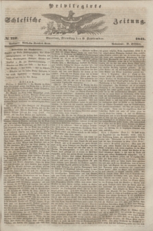 Privilegirte Schlesische Zeitung. 1845, № 210 (9 September) + dod.