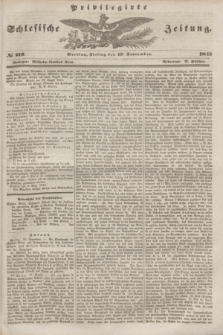 Privilegirte Schlesische Zeitung. 1845, № 219 (19 September) + dod.