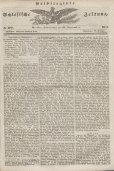 Privilegirte Schlesische Zeitung. 1845, № 220 (20 September) + dod.