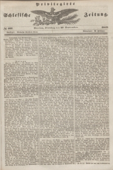 Privilegirte Schlesische Zeitung. 1845, № 222 (23 September) + dod.