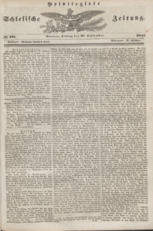 Privilegirte Schlesische Zeitung. 1845, № 225 (26 September) + dod.