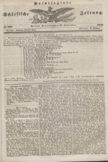 Privilegirte Schlesische Zeitung. 1845, № 226 (27 September) + dod.