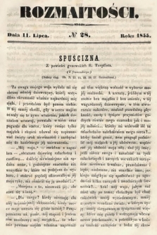 Rozmaitości : pismo dodatkowe do Gazety Lwowskiej. 1855, nr 28