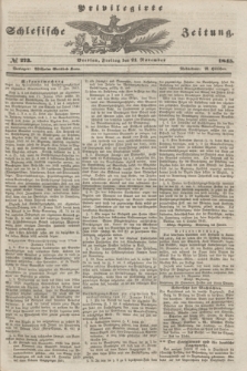 Privilegirte Schlesische Zeitung. 1845, № 273 (21 November) + dod.