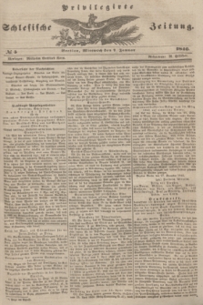 Privilegirte Schlesische Zeitung. 1846, № 5 (7 Januar) + dod.