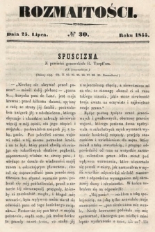 Rozmaitości : pismo dodatkowe do Gazety Lwowskiej. 1855, nr 30
