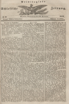 Privilegirte Schlesische Zeitung. 1846, № 38 (14 Februar) + dod.