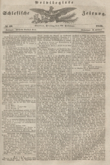 Privilegirte Schlesische Zeitung. 1846, № 43 (20 Februar) + dod.