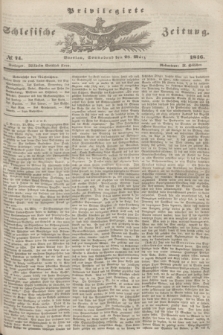 Privilegirte Schlesische Zeitung. 1846, № 74 (28 März) + dod.
