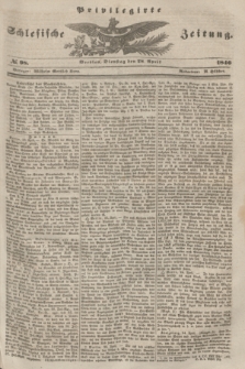 Privilegirte Schlesische Zeitung. 1846, № 98 (28 April) + dod.