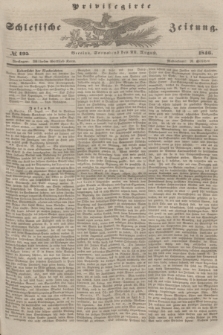Privilegirte Schlesische Zeitung. 1846, № 195 (22 August) + dod.