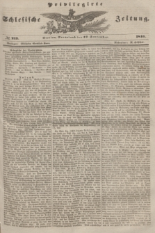 Privilegirte Schlesische Zeitung. 1846, № 213 (12 September) + dod.