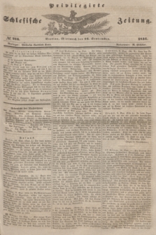 Privilegirte Schlesische Zeitung. 1846, № 216 (16 September) + dod.