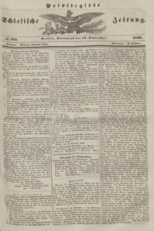 Privilegirte Schlesische Zeitung. 1846, № 219 (19 September) + dod.
