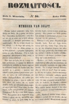 Rozmaitości : pismo dodatkowe do Gazety Lwowskiej. 1855, nr 36