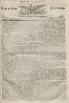 Privilegirte Schlesische Zeitung. 1846, № 272 (20. November) + dod.