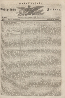 Privilegirte Schlesische Zeitung. 1846, № 274 (22 November) + dod.