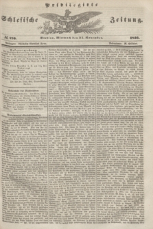 Privilegirte Schlesische Zeitung. 1846, № 276 (25 November) + dod.