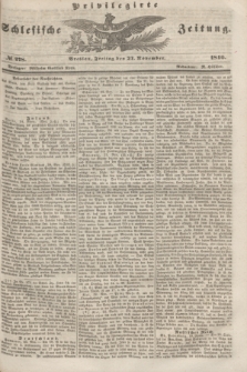 Privilegirte Schlesische Zeitung. 1846, № 278 (27 November) + dod.