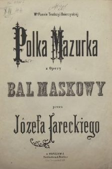 Polka mazurka z opery Bal maskowy