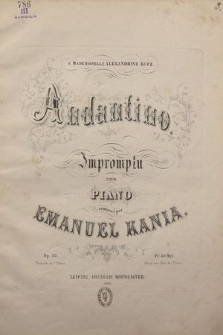 Andantino impromptu : pour piano : op. 33
