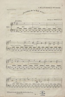 Feuilles volantes pour le pianoforte : op. 139. No 1, Le calme de la nuir d'été : à mr le comte Stanislas Mycielski