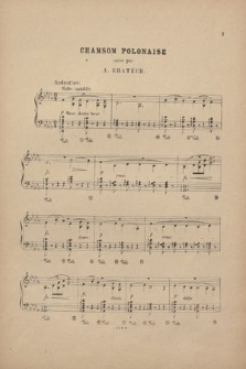 Chanson polonaise : variée pour le piano : dédiée a Madame Różycka née Rusiecka