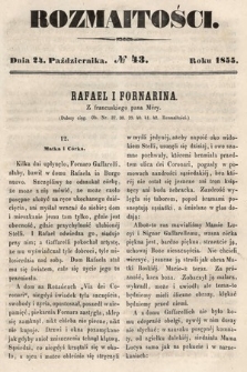 Rozmaitości : pismo dodatkowe do Gazety Lwowskiej. 1855, nr 43