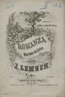 Romanza : morceau de salon pour le piano : op. 17