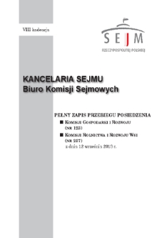 Pełny Zapis Przebiegu Posiedzenia Komisji Rolnictwa i Rozwoju Wsi (nr 257) z dnia 12 września 2018 r.