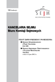 Pełny Zapis Przebiegu Posiedzenia Komisji Samorządu Terytorialnego i Polityki Regionalnej (nr 224) z dnia 3 lipca 2018 r.