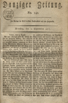 Danziger Zeitung. 1817, No. 140 (2 September)