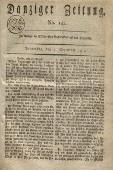 Danziger Zeitung. 1817, No. 141 (4 September)